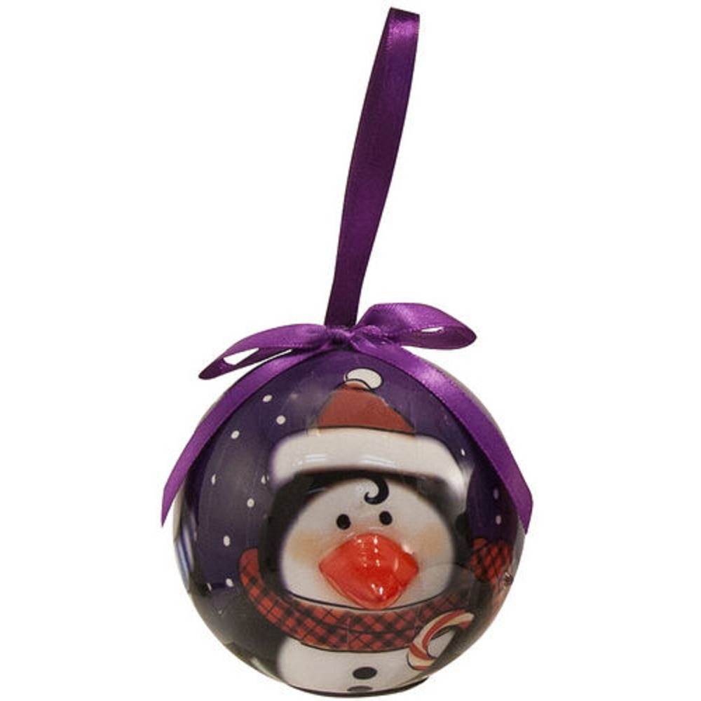 Twinkling Treasures 3D Blinking Christmas Ornament- 3.5" - Santa Hat PENGUIN‎